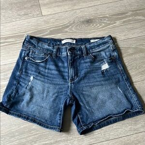 Banana Republic Blue Jean Shorts Distressed Casual